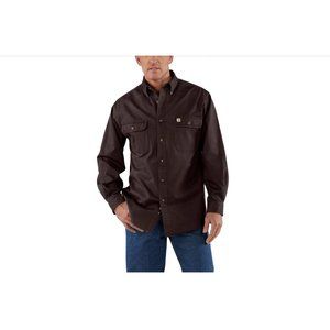 Men's Carhartt Sandstone Twill Shirt Dark Brown Sz.3x